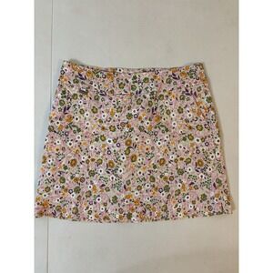 Peck And Peck Floral Pink Orange Green Skort  Sz 14